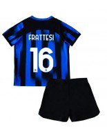 Inter Milan Davide Frattesi #16 Domácí dres pro děti 2023-24 Krátký Rukáv (+ trenýrky)